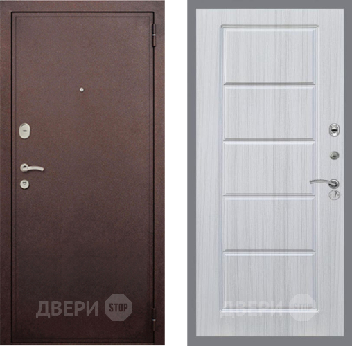 Входная металлическая Дверь Рекс (REX) 2 Медный Антик FL-39 Сандал белый в Подольск