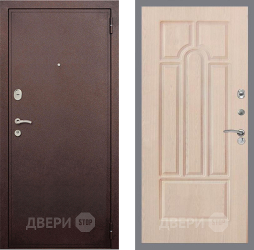 Дверь Рекс (REX) 2 Медный Антик FL-58 Беленый дуб в Подольск