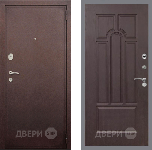 Входная металлическая Дверь Рекс (REX) 2 Медный Антик FL-58 Венге в Подольск