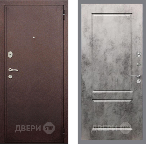 Входная металлическая Дверь Рекс (REX) 2 Медный Антик FL-117 Бетон темный в Подольск