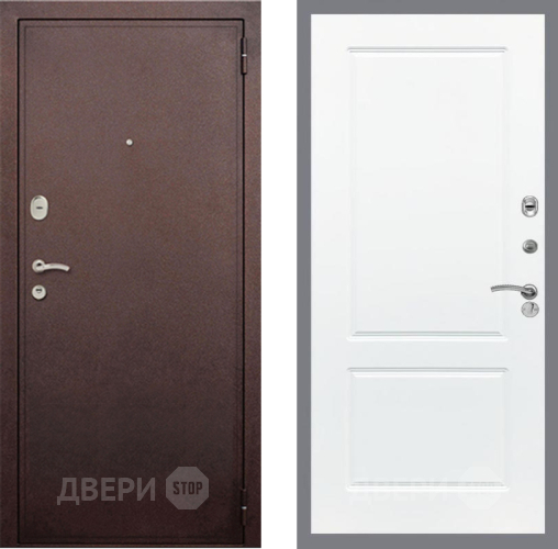 Входная металлическая Дверь Рекс (REX) 2 Медный Антик FL-117 Силк Сноу в Подольск