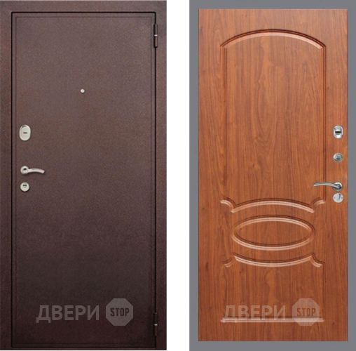 Входная металлическая Дверь Рекс (REX) 2 Медный Антик FL-128 Морёная берёза в Подольск