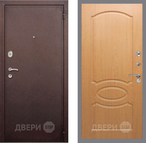 Входная металлическая Дверь Рекс (REX) 2 Медный Антик FL-128 Дуб в Подольск