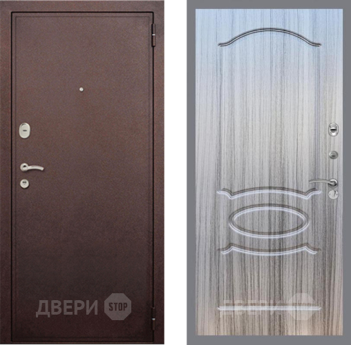 Входная металлическая Дверь Рекс (REX) 2 Медный Антик FL-128 Сандал грей в Подольск