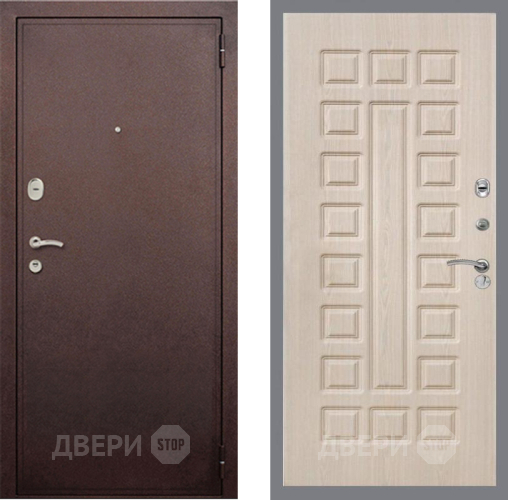 Входная металлическая Дверь Рекс (REX) 2 Медный Антик FL-183 Беленый дуб в Подольск