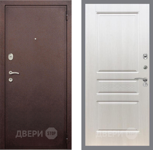 Входная металлическая Дверь Рекс (REX) 2 Медный Антик FL-243 Лиственница беж в Подольск