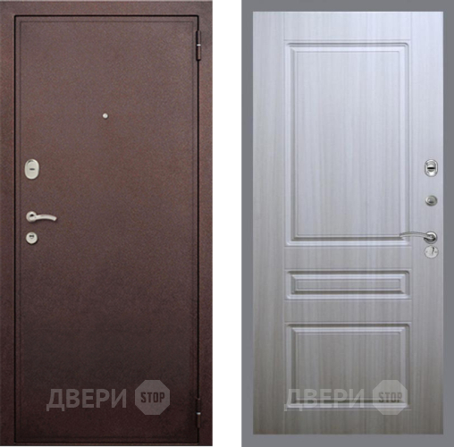 Входная металлическая Дверь Рекс (REX) 2 Медный Антик FL-243 Сандал белый в Подольск