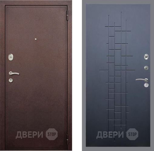 Входная металлическая Дверь Рекс (REX) 2 Медный Антик FL-289 Ясень черный в Подольск
