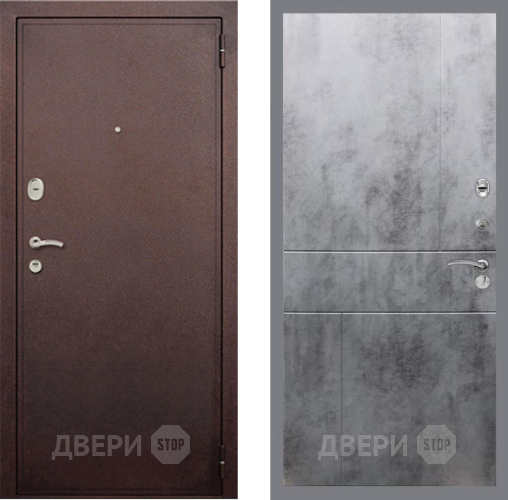 Входная металлическая Дверь Рекс (REX) 2 Медный Антик FL-290 Бетон темный в Подольск