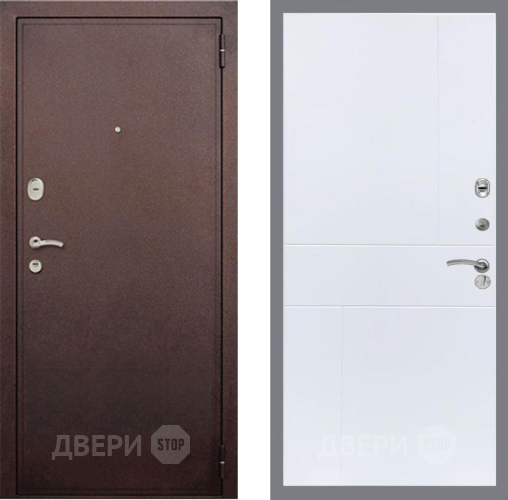 Входная металлическая Дверь Рекс (REX) 2 Медный Антик FL-290 Силк Сноу в Подольск
