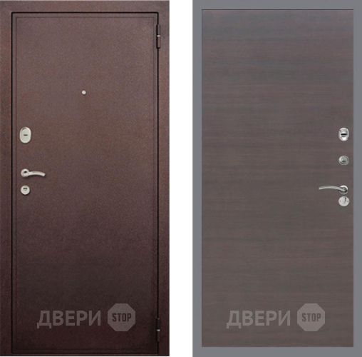 Входная металлическая Дверь Рекс (REX) 2 Медный Антик GL венге поперечный в Подольск