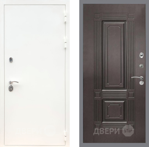 Входная металлическая Дверь Рекс (REX) 5 Белая Шагрень FL-2 Венге в Подольск