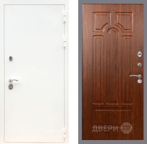 Входная металлическая Дверь Рекс (REX) 5 Белая Шагрень FL-58 Морёная берёза в Подольск