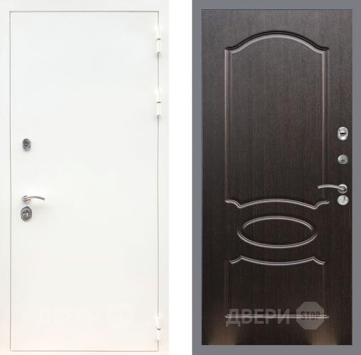 Входная металлическая Дверь Рекс (REX) 5 Белая Шагрень FL-128 Венге светлый в Подольск
