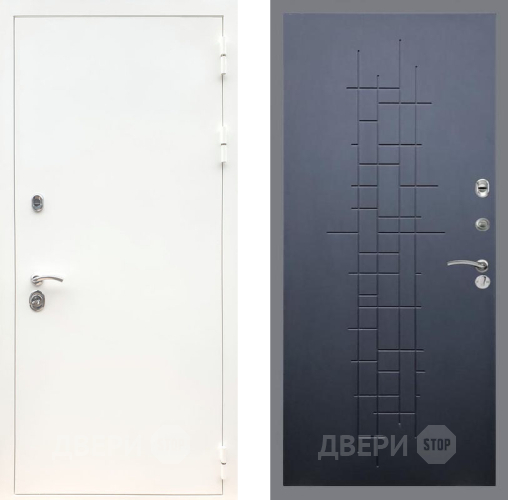 Входная металлическая Дверь Рекс (REX) 5 Белая Шагрень FL-289 Ясень черный в Подольск