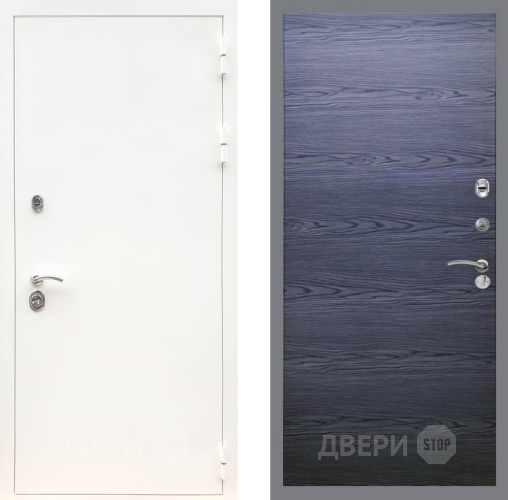 Входная металлическая Дверь Рекс (REX) 5 Белая Шагрень GL Дуб тангенальный черный в Подольск