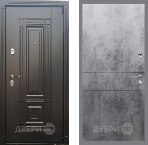 Входная металлическая Дверь Рекс (REX) 9 FL-290 Бетон темный в Подольск