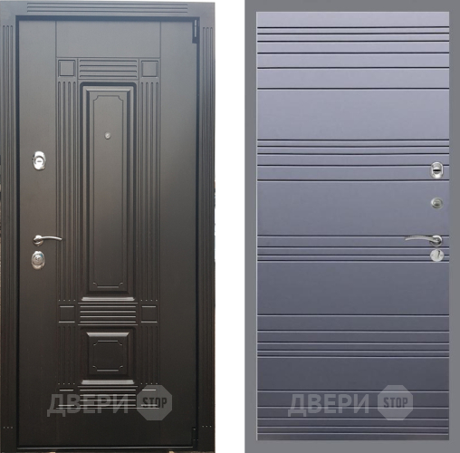 Входная металлическая Дверь Рекс (REX) 9 Line Силк титан в Подольск