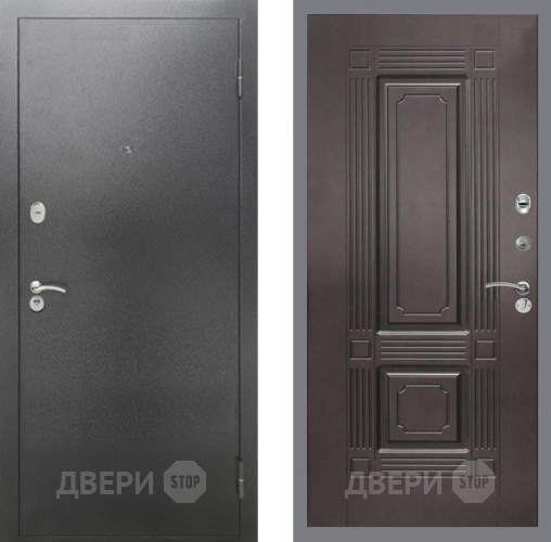 Входная металлическая Дверь Рекс (REX) 2А Серебро Антик FL-2 Венге в Подольск