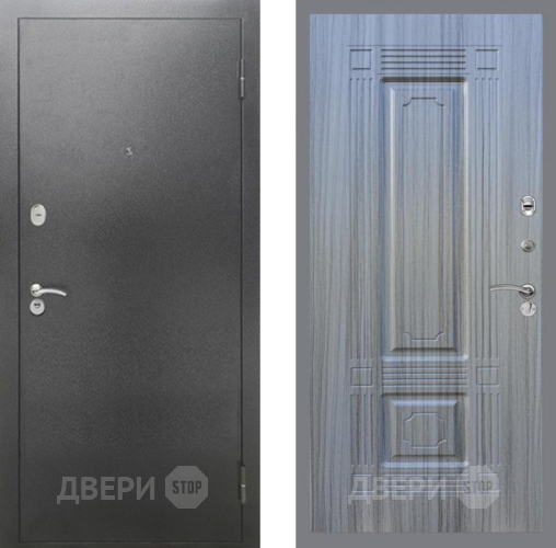 Входная металлическая Дверь Рекс (REX) 2А Серебро Антик FL-2 Сандал грей в Подольск