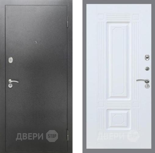 Входная металлическая Дверь Рекс (REX) 2А Серебро Антик FL-2 Силк Сноу в Подольск