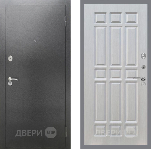 Входная металлическая Дверь Рекс (REX) 2А Серебро Антик FL-33 Лиственница беж в Подольск