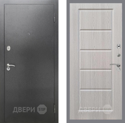 Входная металлическая Дверь Рекс (REX) 2А Серебро Антик FL-39 Беленый дуб в Подольск