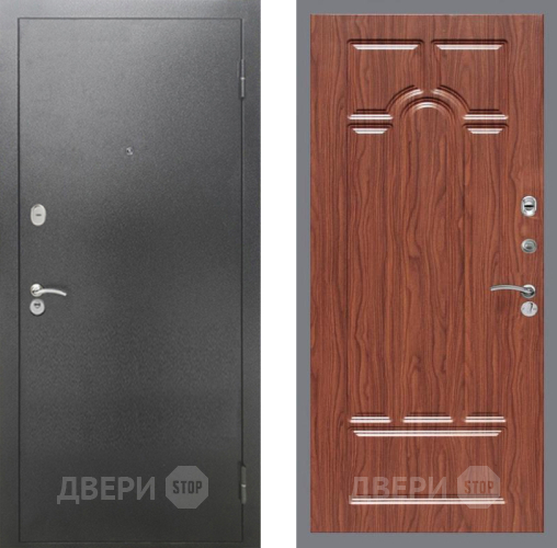 Входная металлическая Дверь Рекс (REX) 2А Серебро Антик FL-58 орех тисненый в Подольск