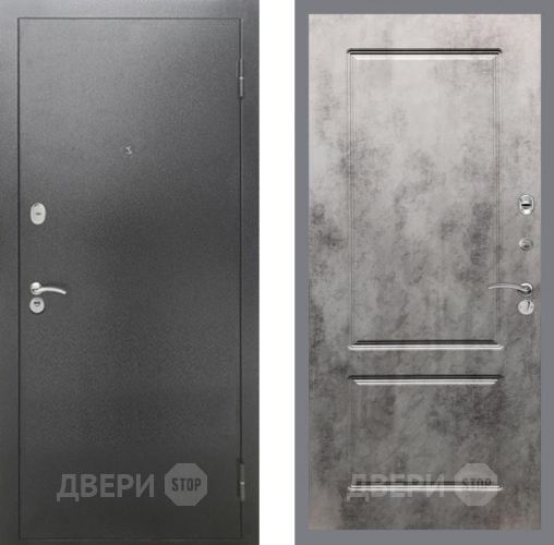 Дверь Рекс (REX) 2А Серебро Антик FL-117 Бетон темный в Подольск
