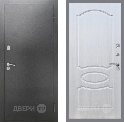 Входная металлическая Дверь Рекс (REX) 2А Серебро Антик FL-128 Лиственница беж в Подольск