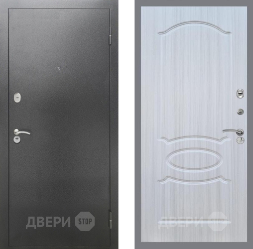 Входная металлическая Дверь Рекс (REX) 2А Серебро Антик FL-128 Сандал белый в Подольск