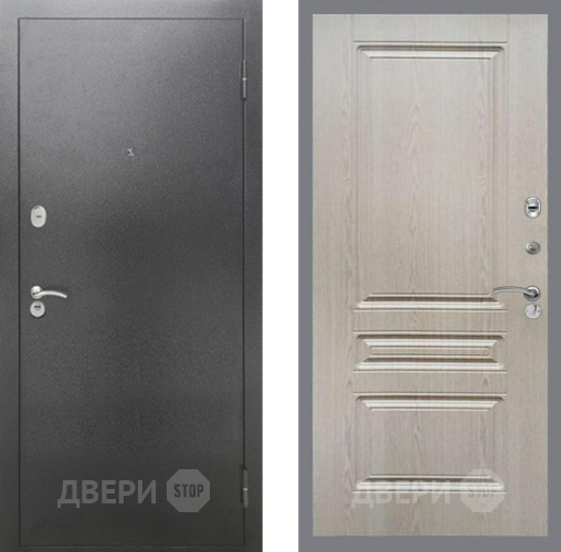 Входная металлическая Дверь Рекс (REX) 2А Серебро Антик FL-243 Беленый дуб в Подольск