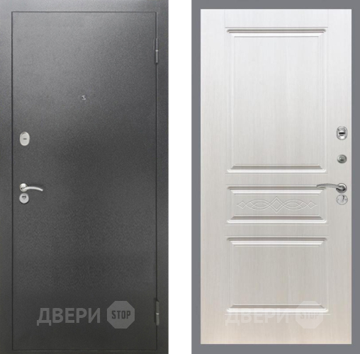 Входная металлическая Дверь Рекс (REX) 2А Серебро Антик FL-243 Лиственница беж в Подольск