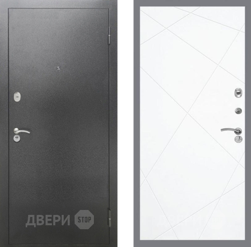 Входная металлическая Дверь Рекс (REX) 2А Серебро Антик FL-291 Силк Сноу в Подольск
