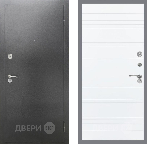 Дверь Рекс (REX) 2А Серебро Антик Line Силк Сноу в Подольск