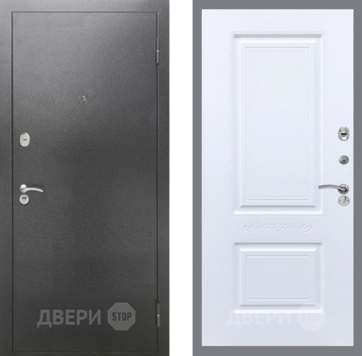 Дверь Рекс (REX) 2А Серебро Антик Смальта Силк Сноу в Подольск