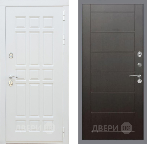 Входная металлическая Дверь Рекс (REX) 8 Силк Сноу Сити Венге в Подольск