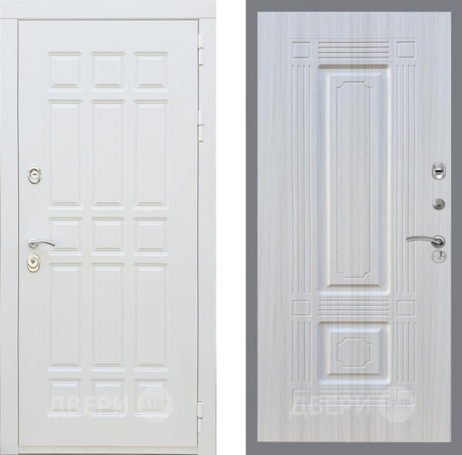 Входная металлическая Дверь Рекс (REX) 8 Силк Сноу FL-2 Сандал белый в Подольск