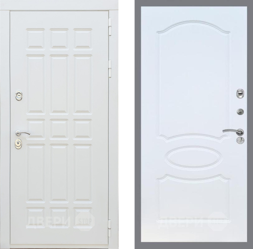 Входная металлическая Дверь Рекс (REX) 8 Силк Сноу FL-128 Белый ясень в Подольск