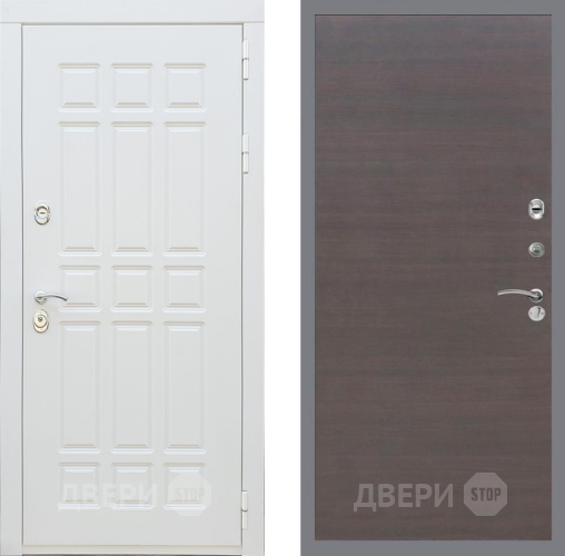 Входная металлическая Дверь Рекс (REX) 8 Силк Сноу GL венге поперечный в Подольск
