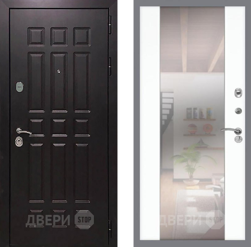 Входная металлическая Дверь Рекс (REX) 8 СБ-16 Зеркало Силк Сноу в Подольск