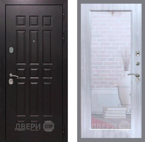 Входная металлическая Дверь Рекс (REX) 8 Зеркало Пастораль Сандал белый в Подольск