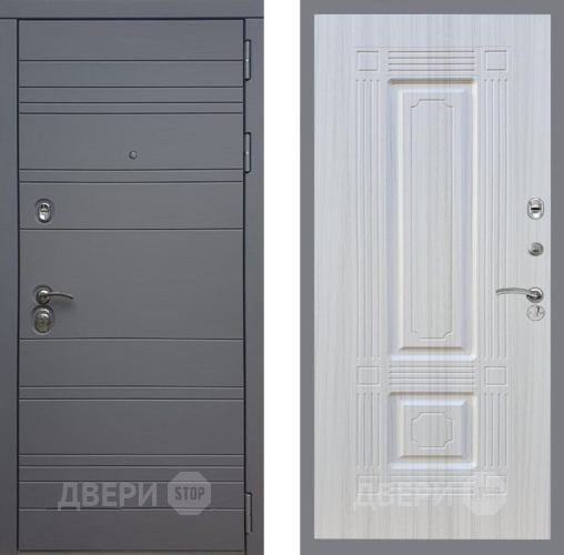 Входная металлическая Дверь Рекс (REX) 14 силк титан FL-2 Сандал белый в Подольск