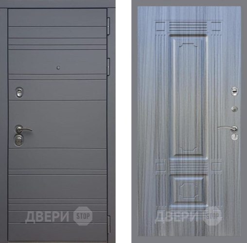 Входная металлическая Дверь Рекс (REX) 14 силк титан FL-2 Сандал грей в Подольск