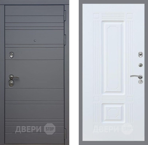 Входная металлическая Дверь Рекс (REX) 14 силк титан FL-2 Силк Сноу в Подольск