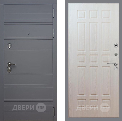 Входная металлическая Дверь Рекс (REX) 14 силк титан FL-33 Беленый дуб в Подольск