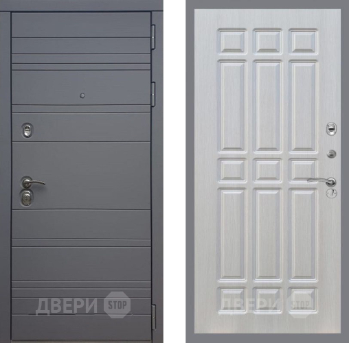 Входная металлическая Дверь Рекс (REX) 14 силк титан FL-33 Лиственница беж в Подольск