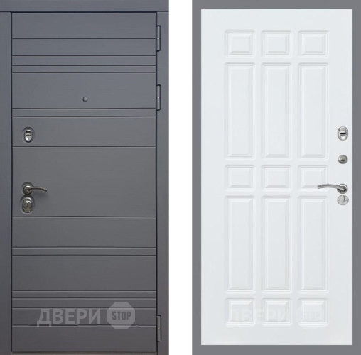 Входная металлическая Дверь Рекс (REX) 14 силк титан FL-33 Силк Сноу в Подольск