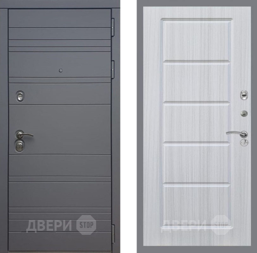 Входная металлическая Дверь Рекс (REX) 14 силк титан FL-39 Сандал белый в Подольск