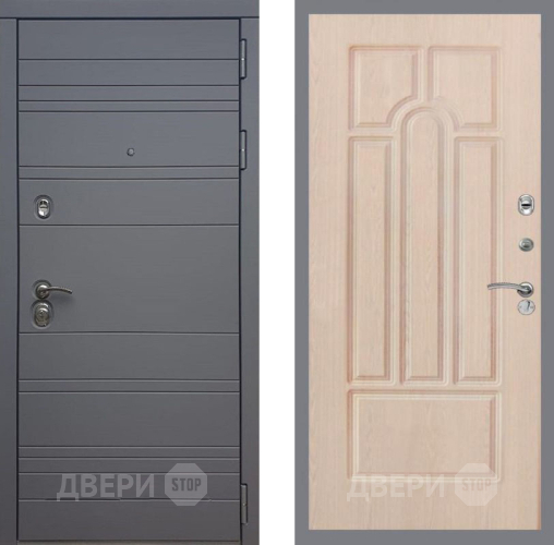 Входная металлическая Дверь Рекс (REX) 14 силк титан FL-58 Беленый дуб в Подольск